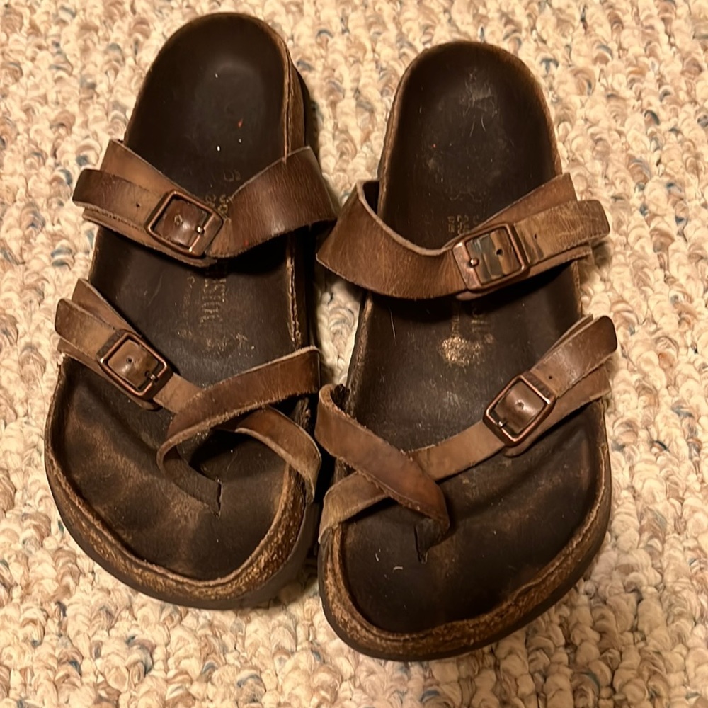 Leather birks